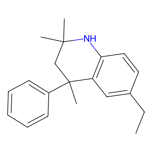 6-Ethyl-2,2,4-trimethyl-4-phenyl-1,2,3,4-tetrahydroquinoline structure