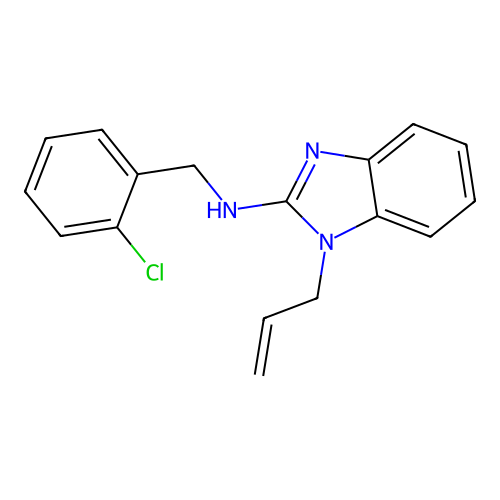 N-(2-chlorobenzyl)-1-(prop-2-en-1-yl)-1H-benzimidazol-2-amine structure
