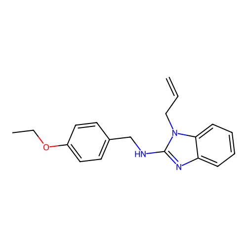 N-(4-ethoxybenzyl)-1-(prop-2-en-1-yl)-1H-benzimidazol-2-amine structure