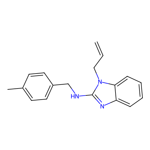 N-(4-methylbenzyl)-1-(prop-2-en-1-yl)-1H-benzimidazol-2-amine structure