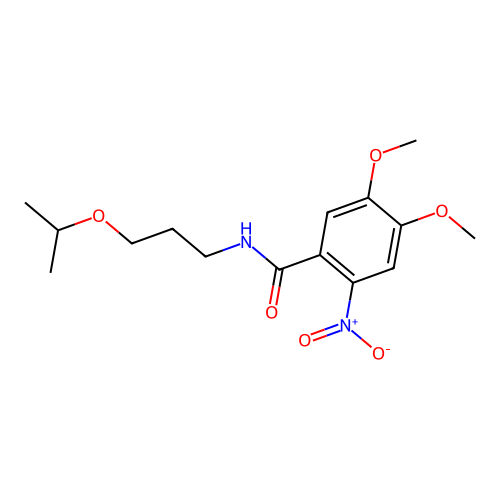 4,5-dimethoxy-2-nitro-N-(3-propan-2-yloxypropyl)benzamide structure