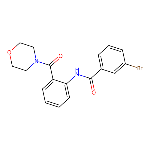 3-bromo-N-[2-(morpholine-4-carbonyl)phenyl]benzamide structure