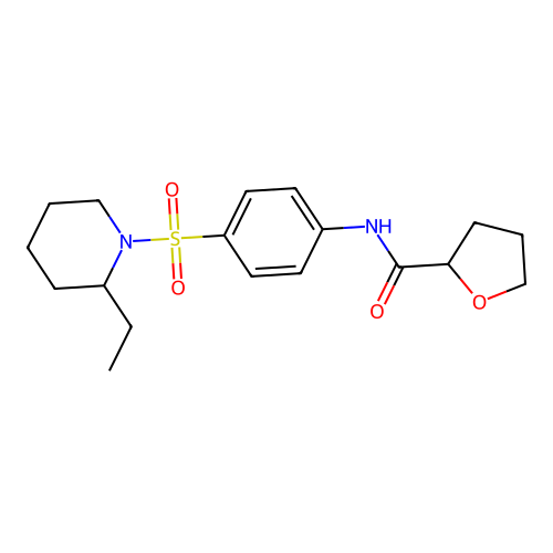 N-[4-(2-ethylpiperidin-1-yl)sulfonylphenyl]oxolane-2-carboxamide structure