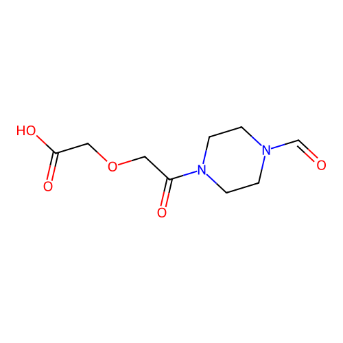 2-[2-(4-Formylpiperazin-1-yl)-2-oxoethoxy]acetic acid structure