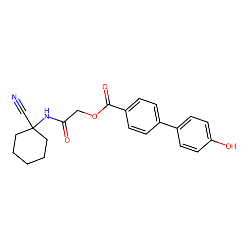 [2-[(1-Cyanocyclohexyl)amino]-2-oxoethyl] 4-(4-hydroxyphenyl)benzoate structure