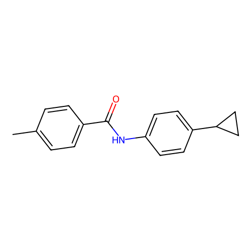 N-(4-cyclopropylphenyl)-4-methylbenzamide structure