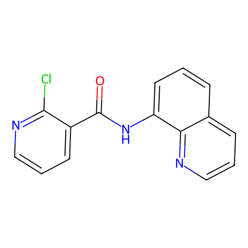 2-chloro-N-(quinolin-8-yl)pyridine-3-carboxamide structure