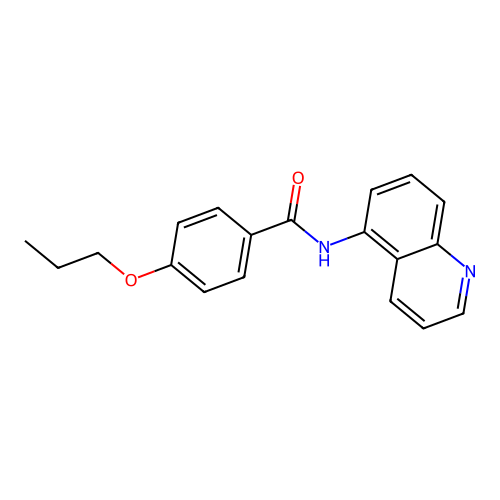 4-propoxy-N-quinolin-5-ylbenzamide structure