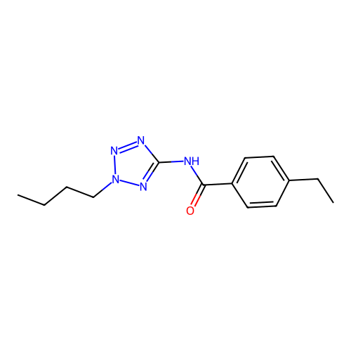 N-(2-butyl-2H-tetraazol-5-yl)-4-ethylbenzamide structure
