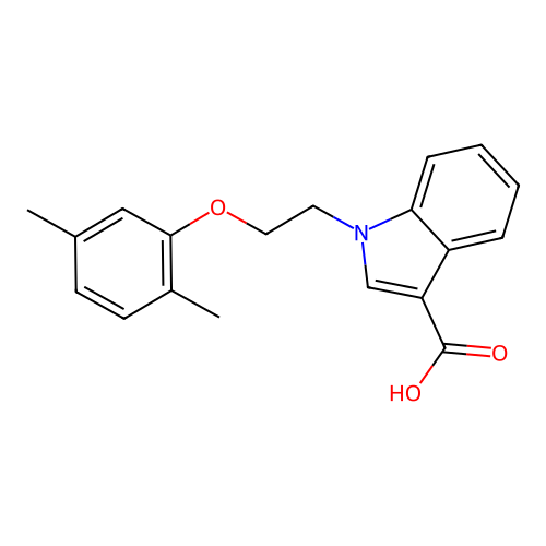 1-[2-(2,5-dimethylphenoxy)ethyl]indole-3-carboxylic Acid structure