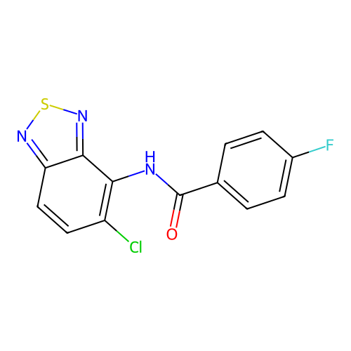 N-(5-chloro-2,1,3-benzothiadiazol-4-yl)-4-fluorobenzamide structure