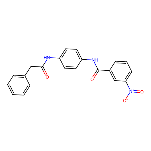 3-nitro-N-{4-[(phenylacetyl)amino]phenyl}benzamide structure