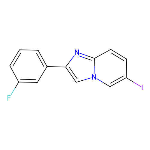2-(3-Fluorophenyl)-6-iodoimidazo[1,2-a]pyridine structure