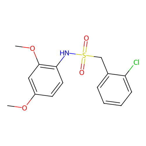 1-(2-chlorophenyl)-N-(2,4-dimethoxyphenyl)methanesulfonamide structure