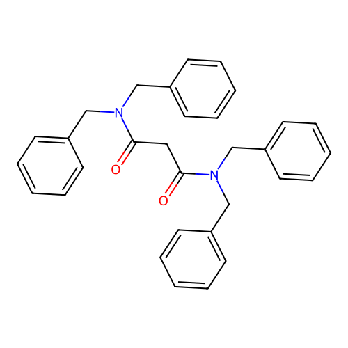 N,N,N',N'-tetrabenzylpropanediamide structure