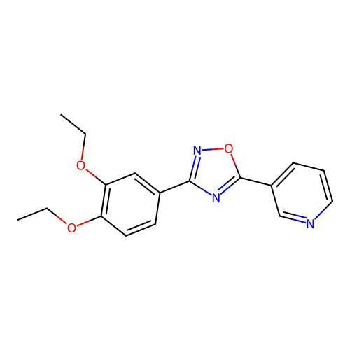 3-[3-(3,4-Diethoxyphenyl)-1,2,4-oxadiazol-5-yl]pyridine structure