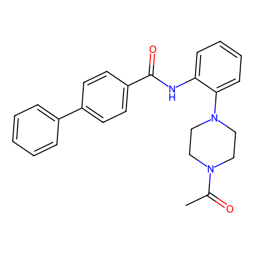 N-[2-(4-acetylpiperazin-1-yl)phenyl]-4-phenylbenzamide structure