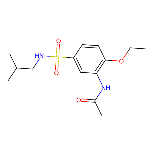 N-{2-ethoxy-5-[(2-methylpropyl)sulfamoyl]phenyl}acetamide structure