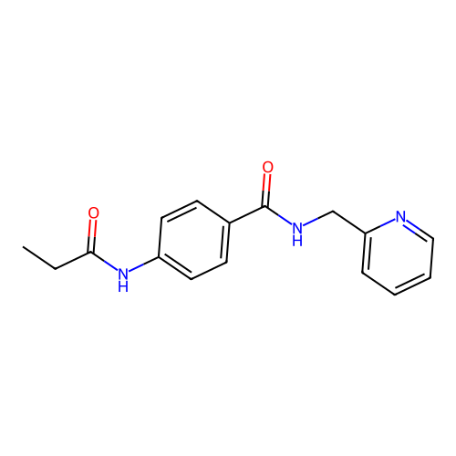 4-(propanoylamino)-N-(pyridin-2-ylmethyl)benzamide structure