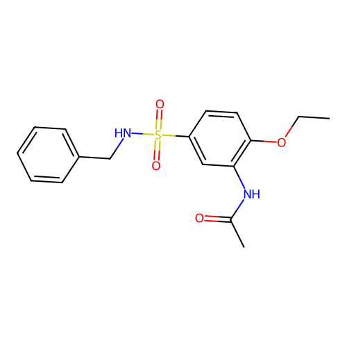 N-[5-(benzylsulfamoyl)-2-ethoxyphenyl]acetamide structure