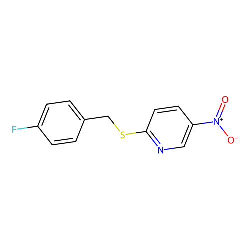 2-[(4-Fluorobenzyl)sulfanyl]-5-nitropyridine structure