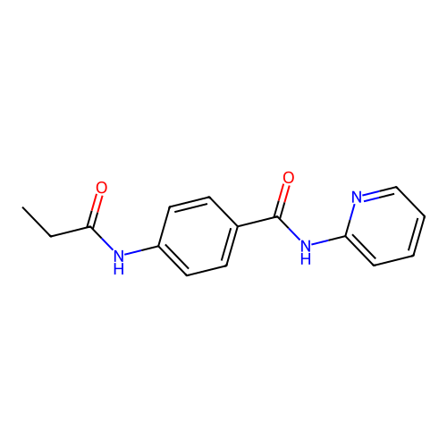4-(propanoylamino)-N-pyridin-2-ylbenzamide structure