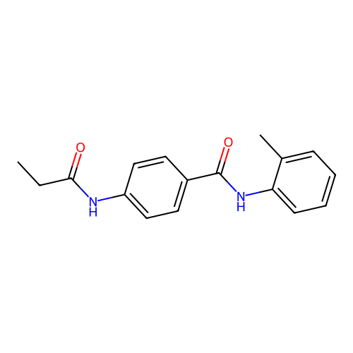 N-(2-methylphenyl)-4-(propanoylamino)benzamide structure