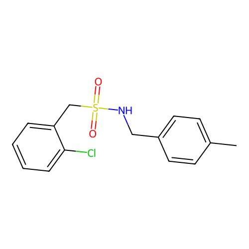 1-(2-chlorophenyl)-N-[(4-methylphenyl)methyl]methanesulfonamide structure