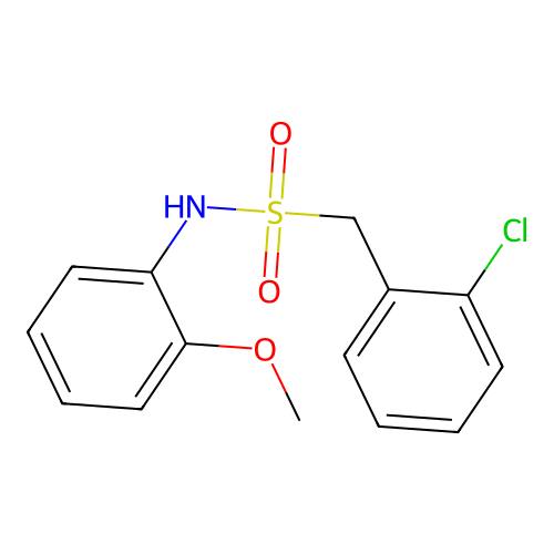 1-(2-chlorophenyl)-N-(2-methoxyphenyl)methanesulfonamide structure
