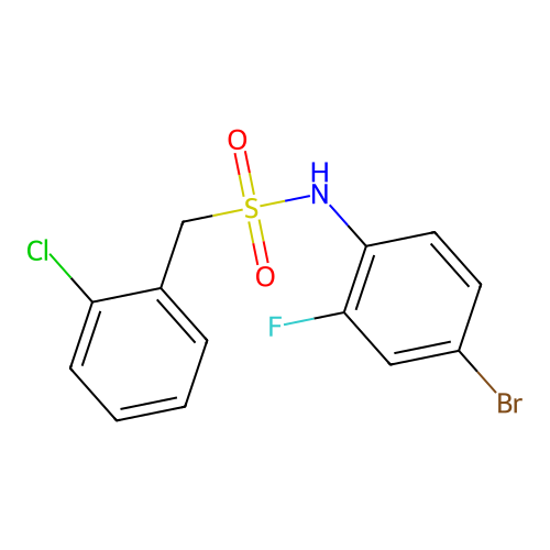 N-(4-bromo-2-fluorophenyl)-1-(2-chlorophenyl)methanesulfonamide structure