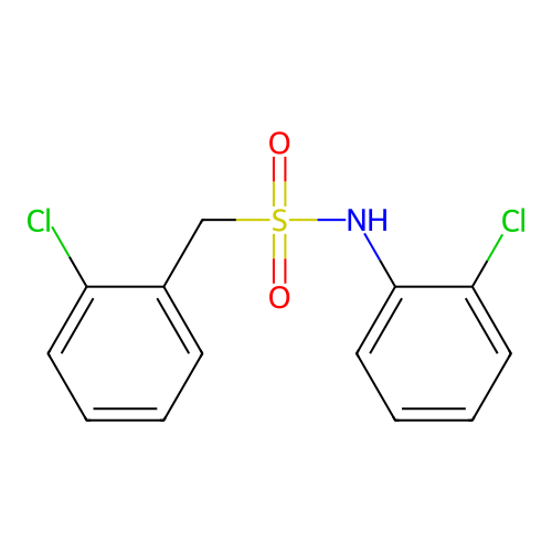 N,1-bis(2-chlorophenyl)methanesulfonamide structure