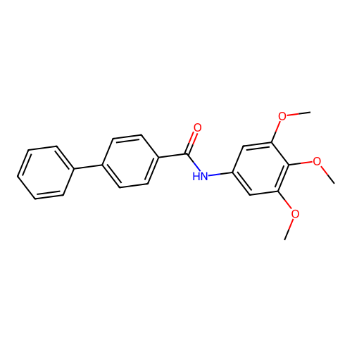 N-(3,4,5-trimethoxyphenyl)biphenyl-4-carboxamide structure