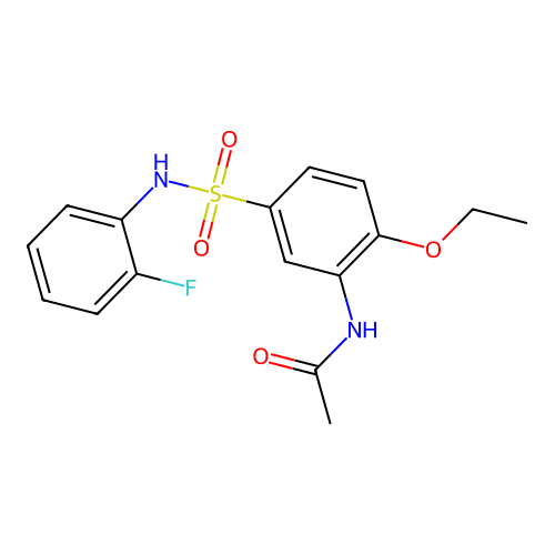 N-{2-ethoxy-5-[(2-fluorophenyl)sulfamoyl]phenyl}acetamide structure