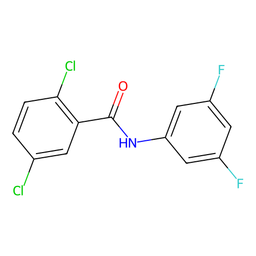 2,5-dichloro-N-(3,5-difluorophenyl)benzamide structure