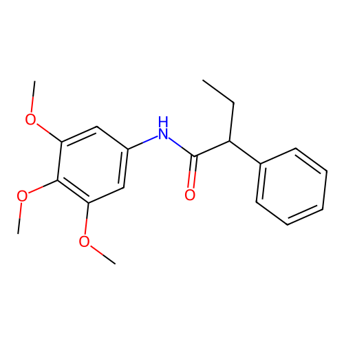 2-phenyl-N-(3,4,5-trimethoxyphenyl)butanamide structure