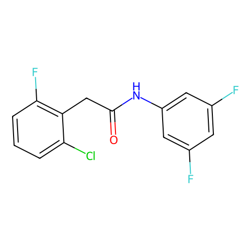 2-(2-chloro-6-fluorophenyl)-N-(3,5-difluorophenyl)acetamide structure