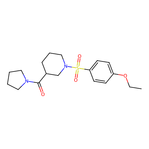 [1-(4-Ethoxyphenyl)sulfonylpiperidin-3-yl]-pyrrolidin-1-ylmethanone structure