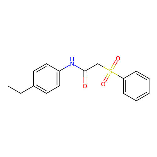 2-(benzenesulfonyl)-N-(4-ethylphenyl)acetamide structure