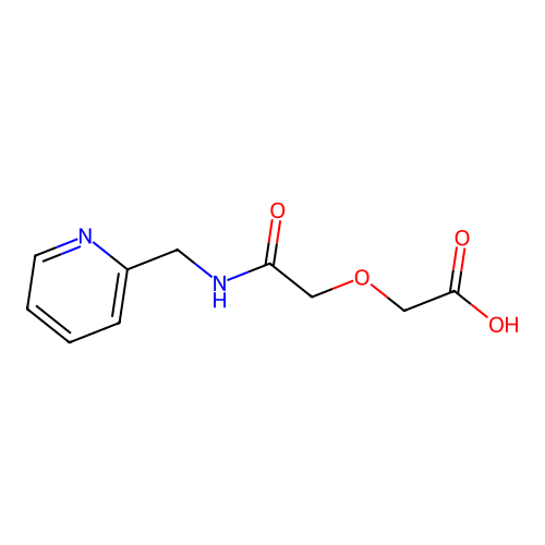 {2-Oxo-2-[(2-pyridinylmethyl)amino]ethoxy}acetic acid structure