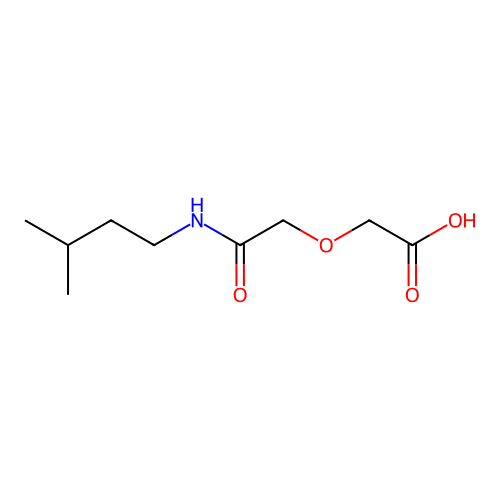 {2-[(3-Methylbutyl)amino]-2-oxoethoxy}acetic acid structure