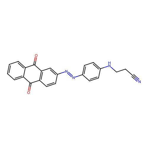 3-[4-[(9,10-dioxoanthracen-2-yl)diazenyl]anilino]propanenitrile structure