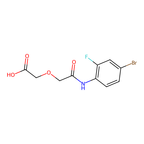 {2-[(4-Bromo-2-fluorophenyl)amino]-2-oxoethoxy}acetic acid structure