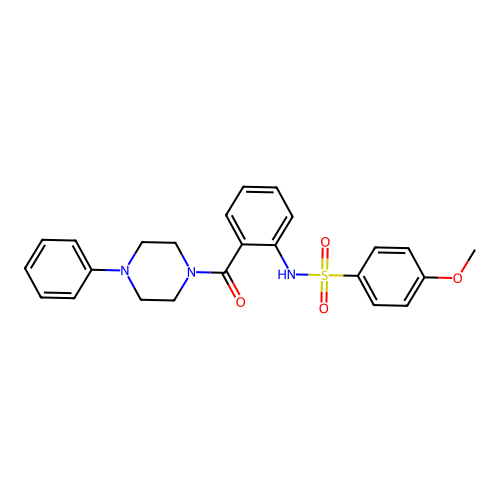 4-methoxy-N-(2-(4-phenylpiperazine-1-carbonyl)phenyl)benzenesulfonamide structure
