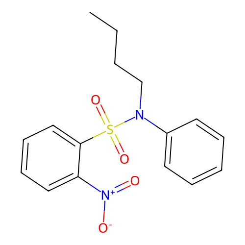 N-butyl-2-nitro-N-phenylbenzenesulfonamide structure