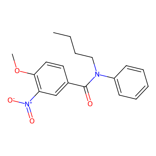 N-butyl-4-methoxy-3-nitro-N-phenylbenzamide structure