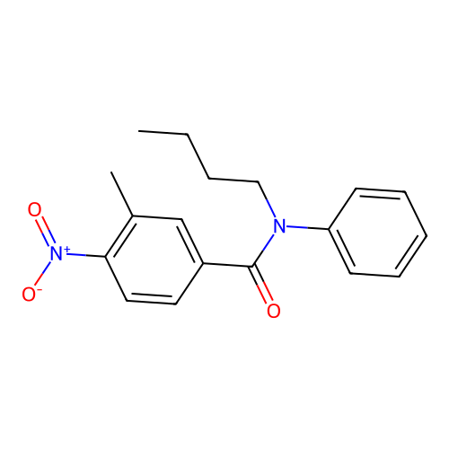 N-butyl-3-methyl-4-nitro-N-phenylbenzamide structure
