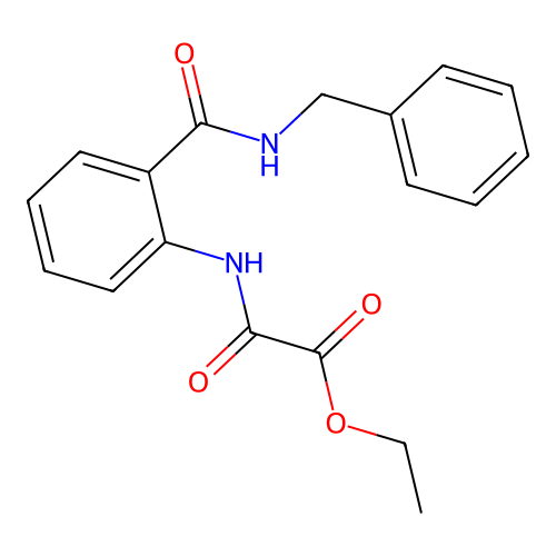 Ethyl {[2-(benzylcarbamoyl)phenyl]amino}(oxo)acetate structure