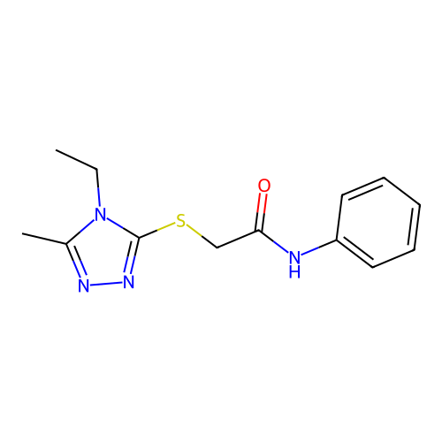 2-[(4-ethyl-5-methyl-1,2,4-triazol-3-yl)sulfanyl]-N-phenylacetamide structure