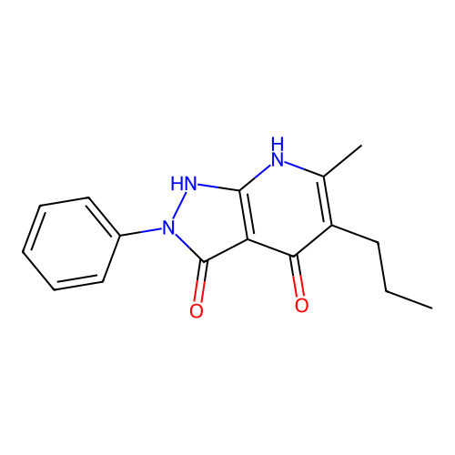6-methyl-2-phenyl-5-propyl-1H-pyrazolo[3,4-b]pyridine-3,4(2H,7H)-dione structure