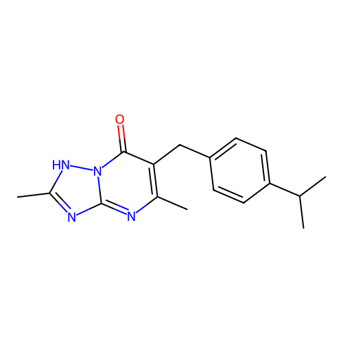 6-(4-isopropylbenzyl)-2,5-dimethyl[1,2,4]triazolo[1,5-a]pyrimidin-7(4H)-one structure